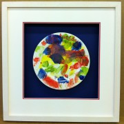 bespoke picture framing 3d objects hand painted plate